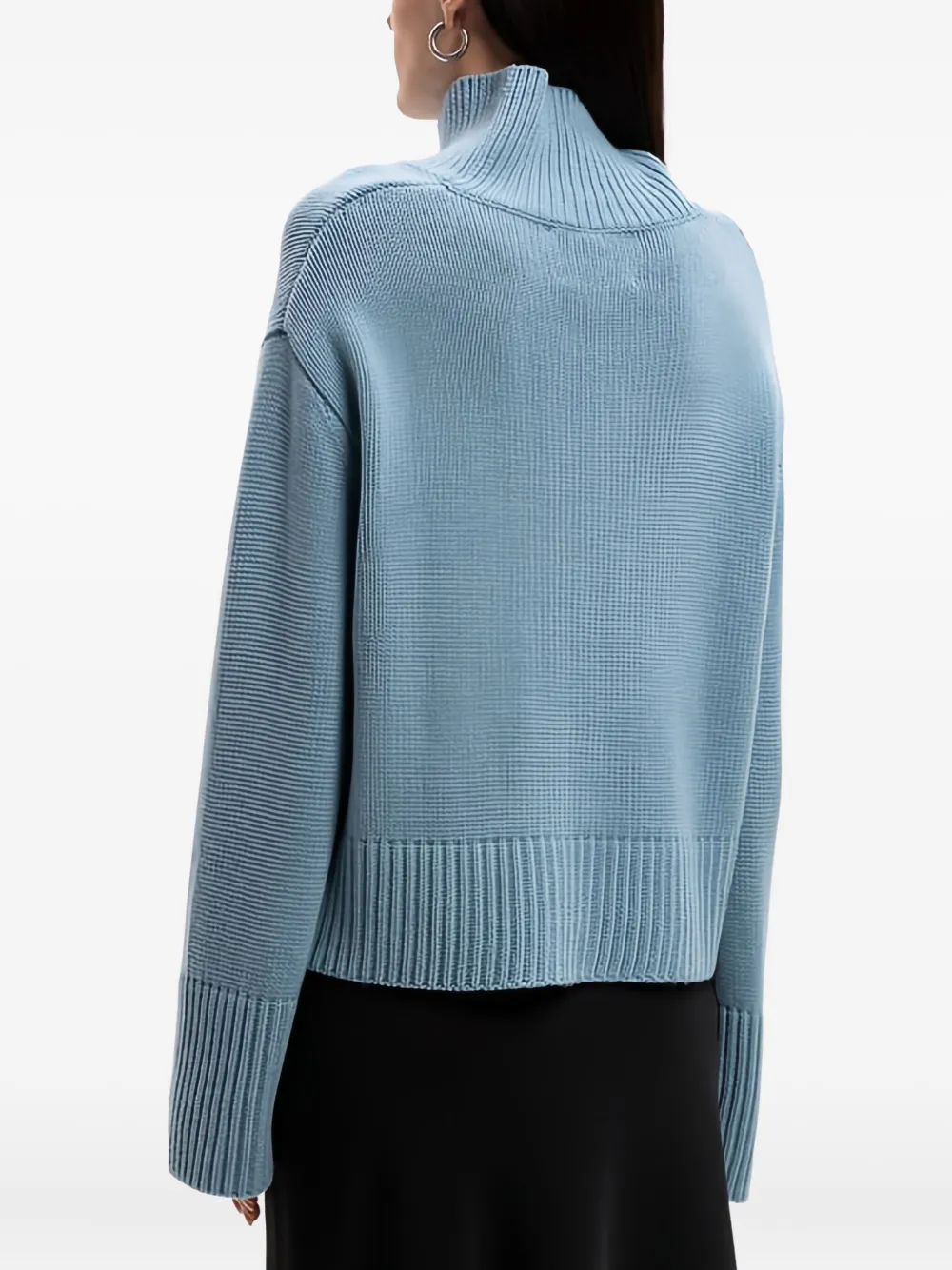 Lisa Yang Geribbelde coltrui Blauw