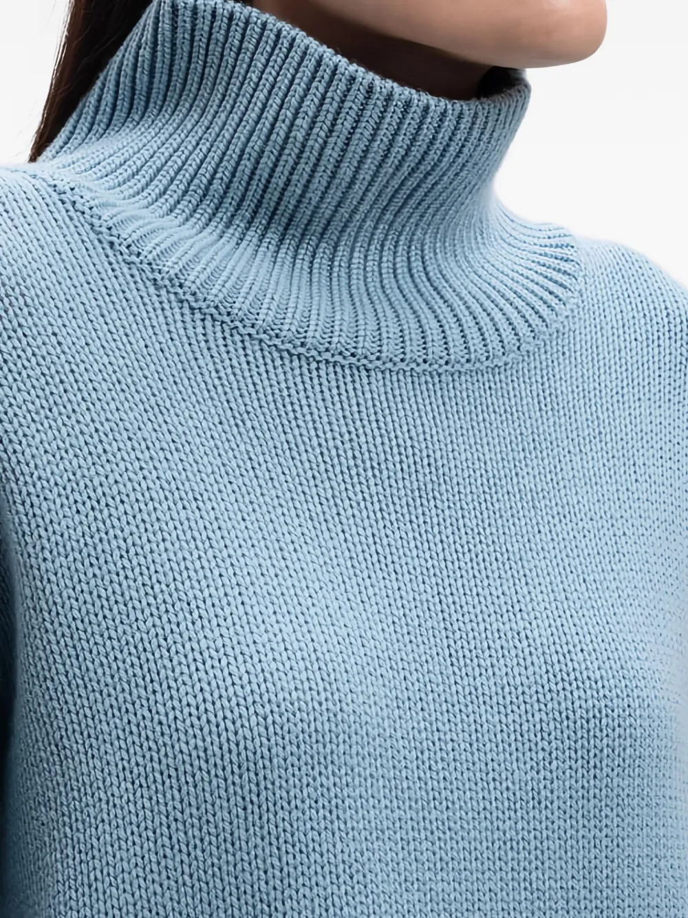 Lisa Yang Geribbelde coltrui Blauw