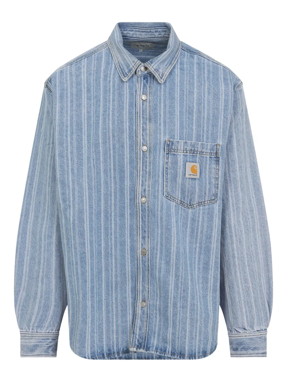 Carhartt WIP Rylan striped denim shirt Blauw
