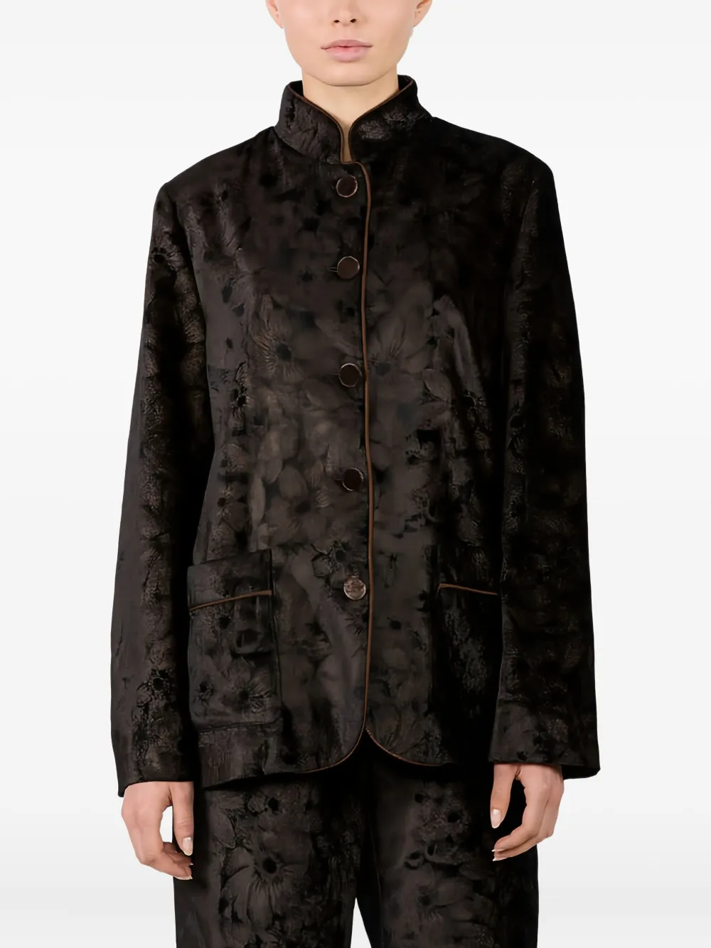 F.R.S For Restless Sleepers floral-print jacket | Brown | Image 1