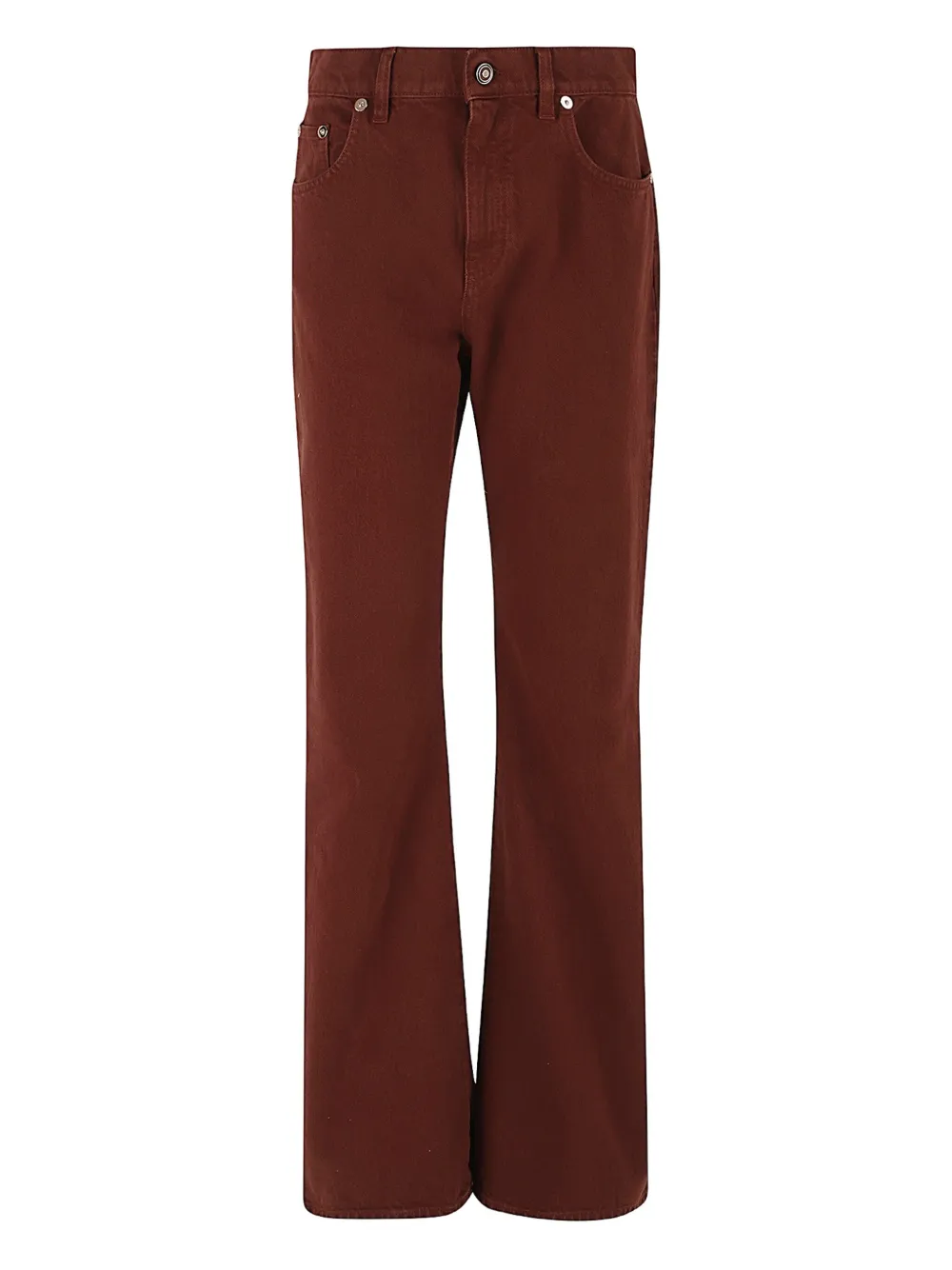 Gabriela Hearst Rivet-detail Bootcut Jeans In Burgundy