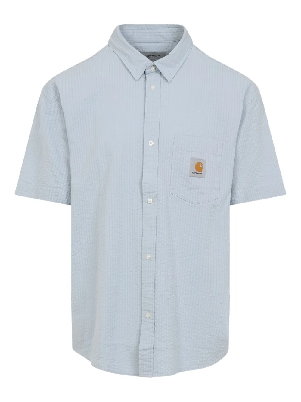 Carhartt WIP Toland seersucker overhemd Blauw