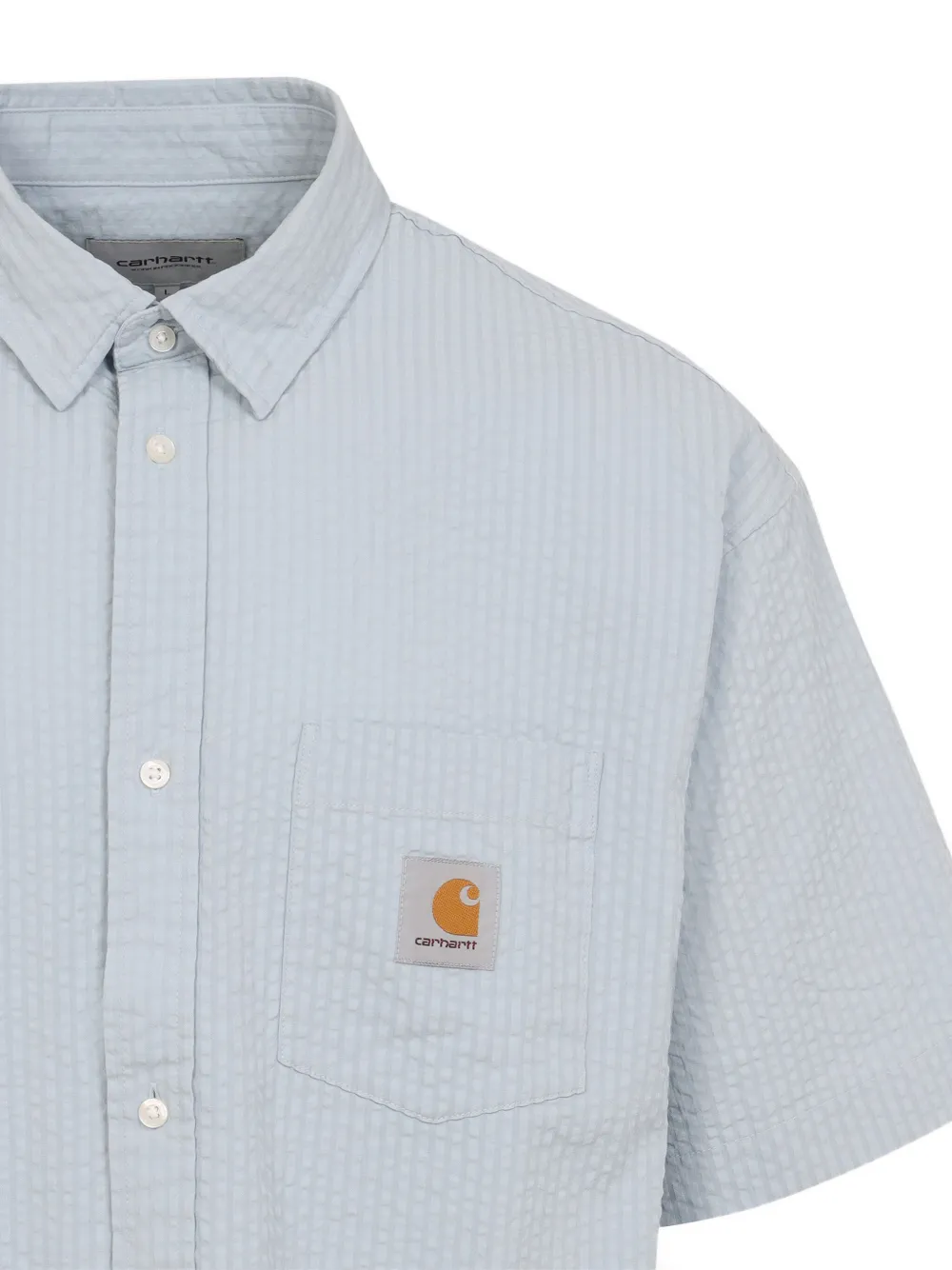 Carhartt WIP Toland seersucker overhemd Blauw