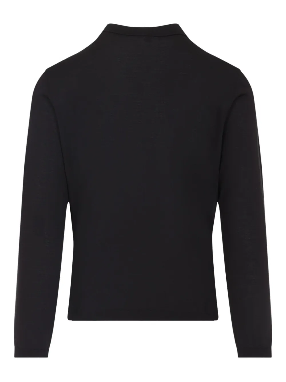 Giorgio Armani Poloshirt met geborduurd logo - Zwart