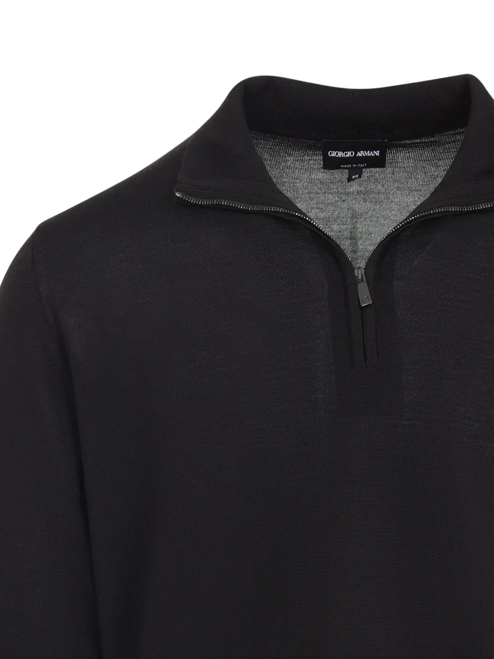 Giorgio Armani Poloshirt met geborduurd logo Zwart