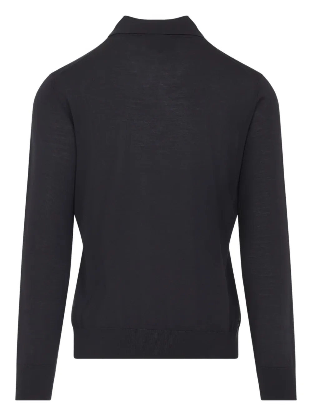 Giorgio Armani wool polo shirt Zwart