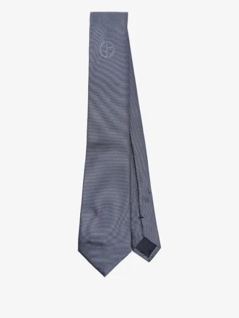 Giorgio Armani logo-embellished silk tie