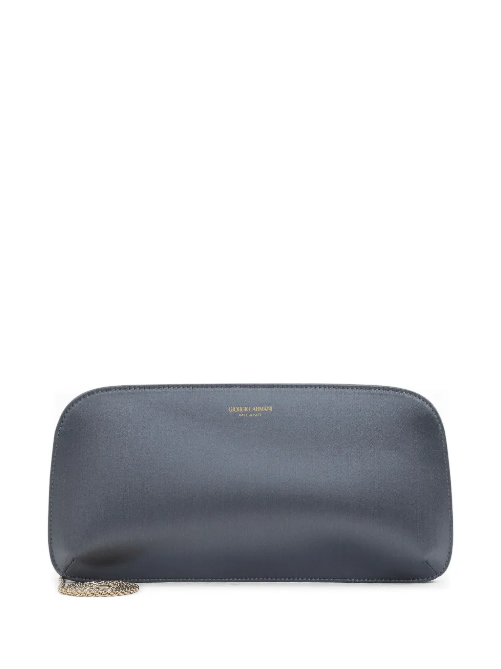 Giorgio Armani Chain-embellished Clutch In Gray
