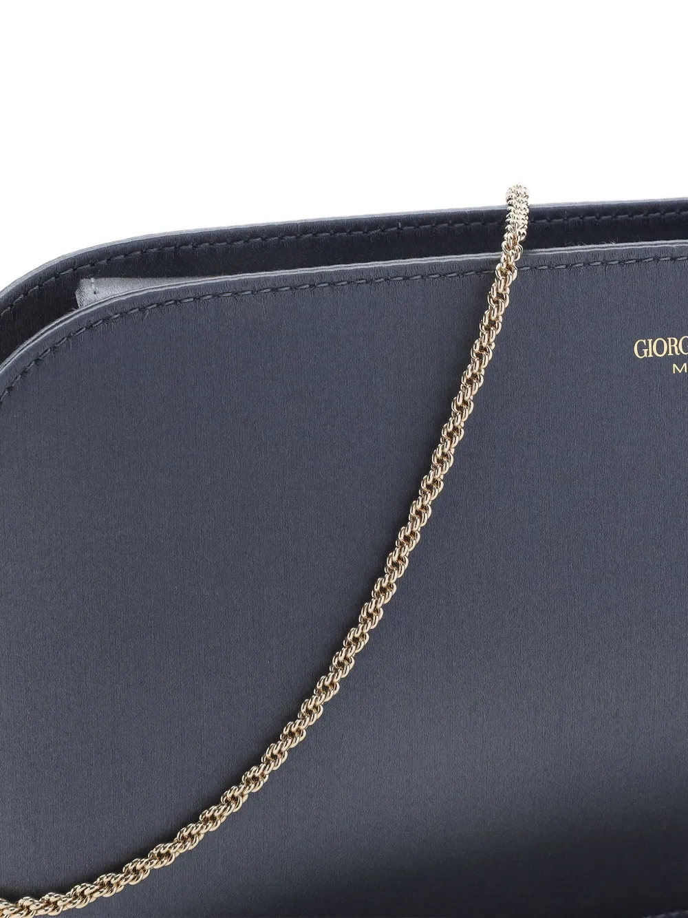 Giorgio Armani chain-embellished clutch U8070 GREY