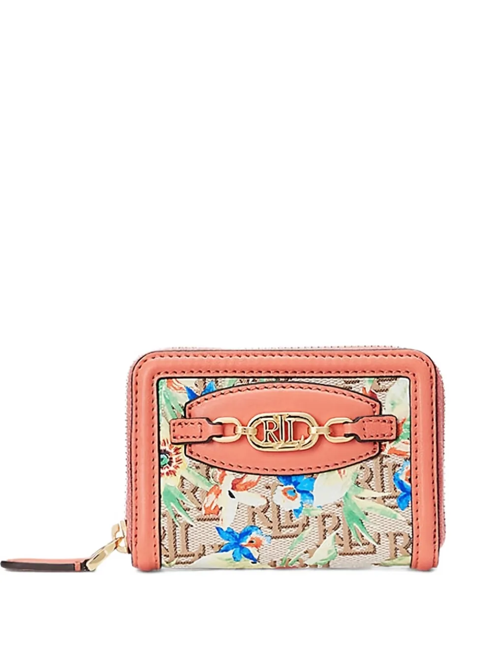Lauren Ralph Lauren floral-print zip-around wallet Roze