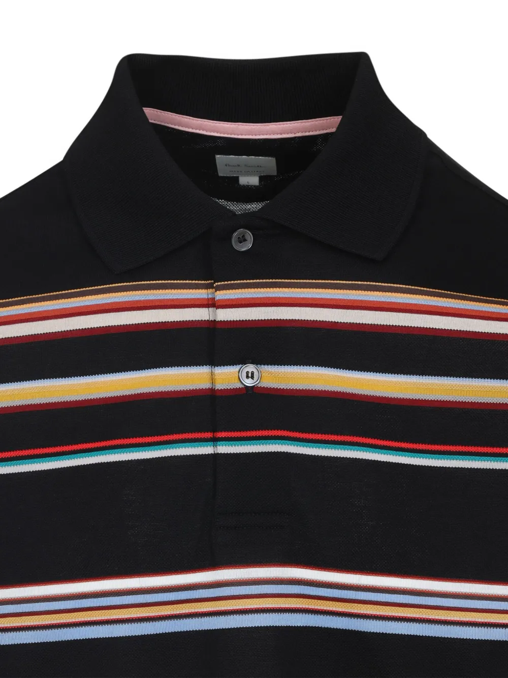 Paul Smith striped polo shirt Zwart