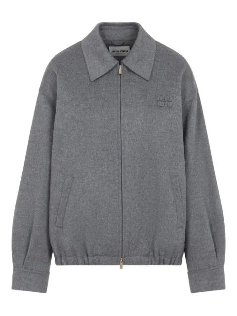 Miu Miu logo-embroidered jacket