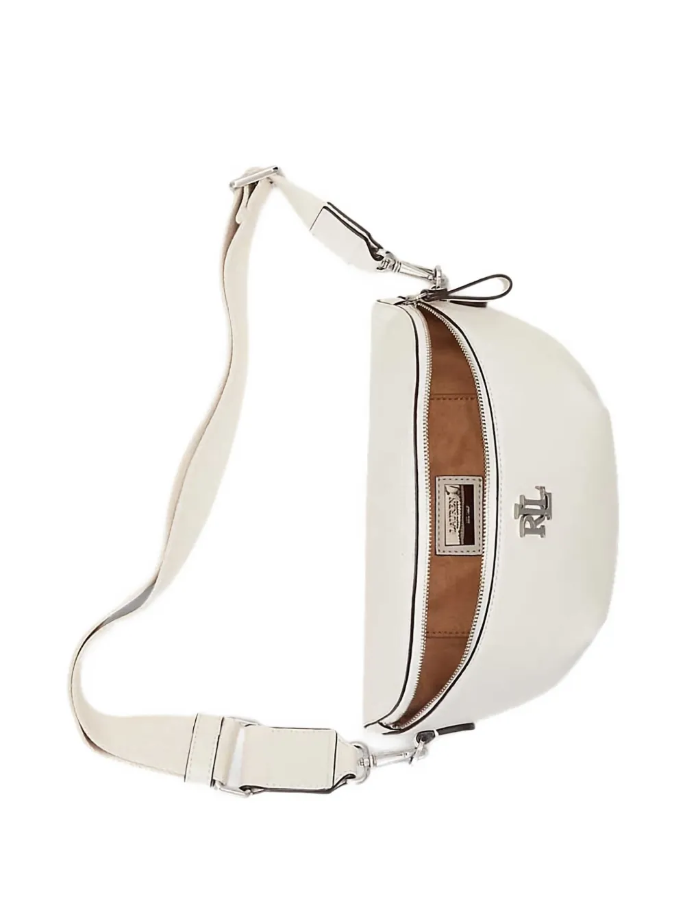 Lauren Ralph Lauren Marcy logo-plaque curved bag Wit
