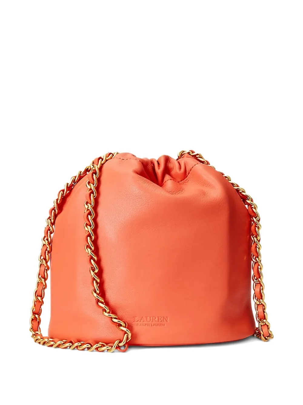 Lauren Ralph Lauren Emmy chain-strap drawstring bucket bag 005 SALMON PINK