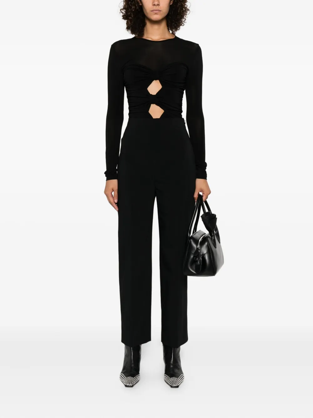 Alberta Ferretti straight-leg trousers Zwart