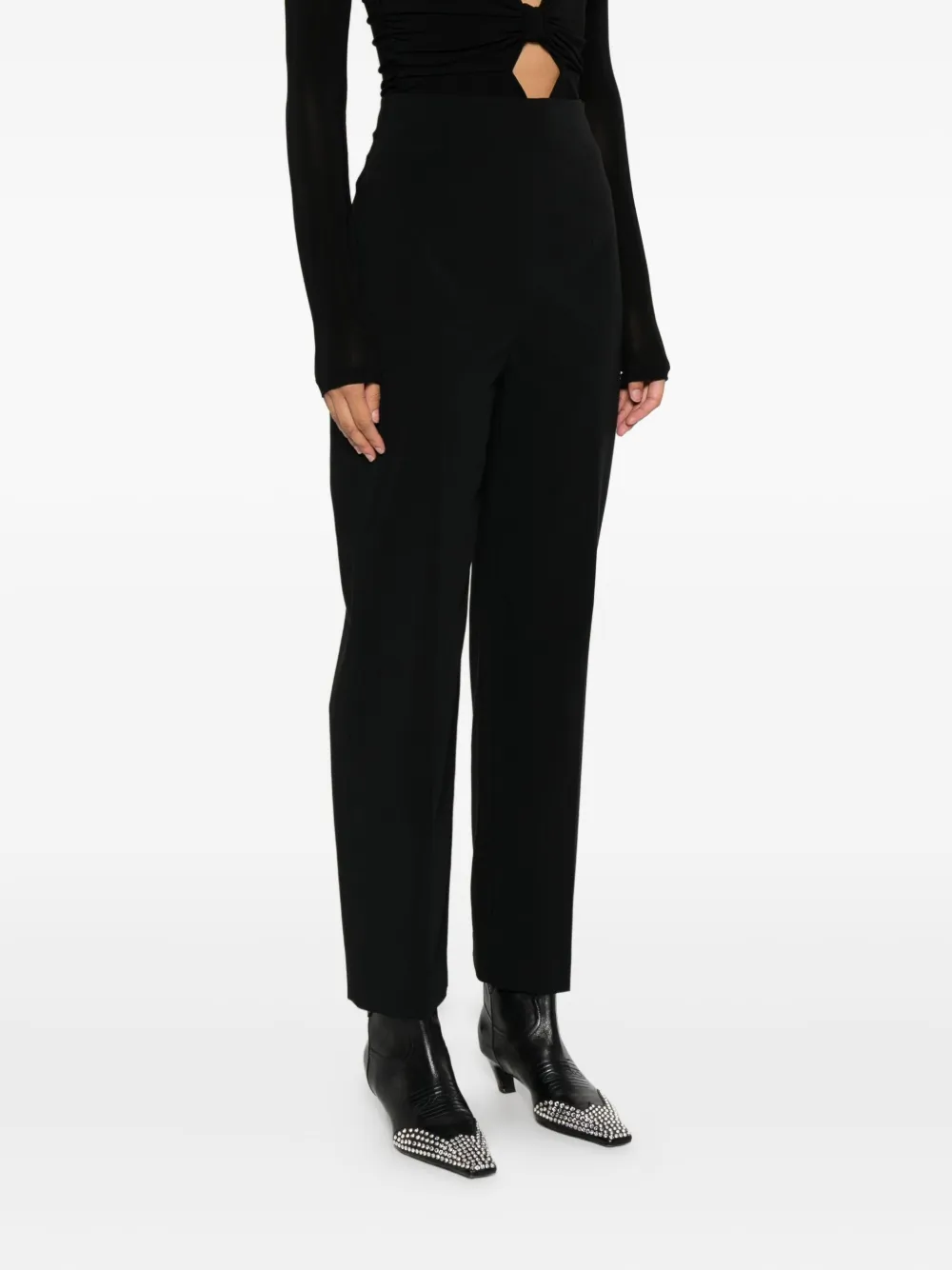 Alberta Ferretti straight-leg trousers Zwart