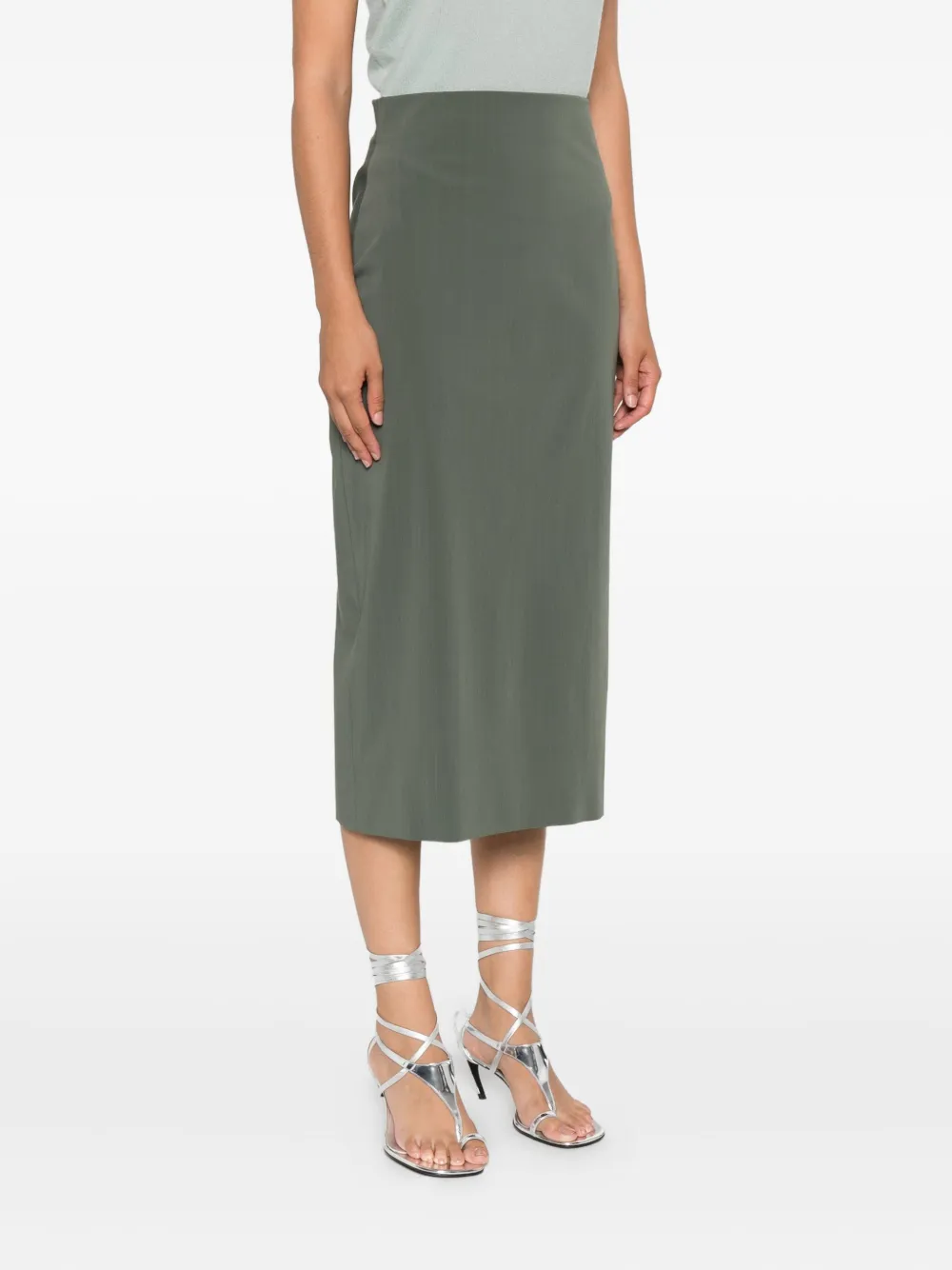 Alberta Ferretti Ribgebreide rok Grijs
