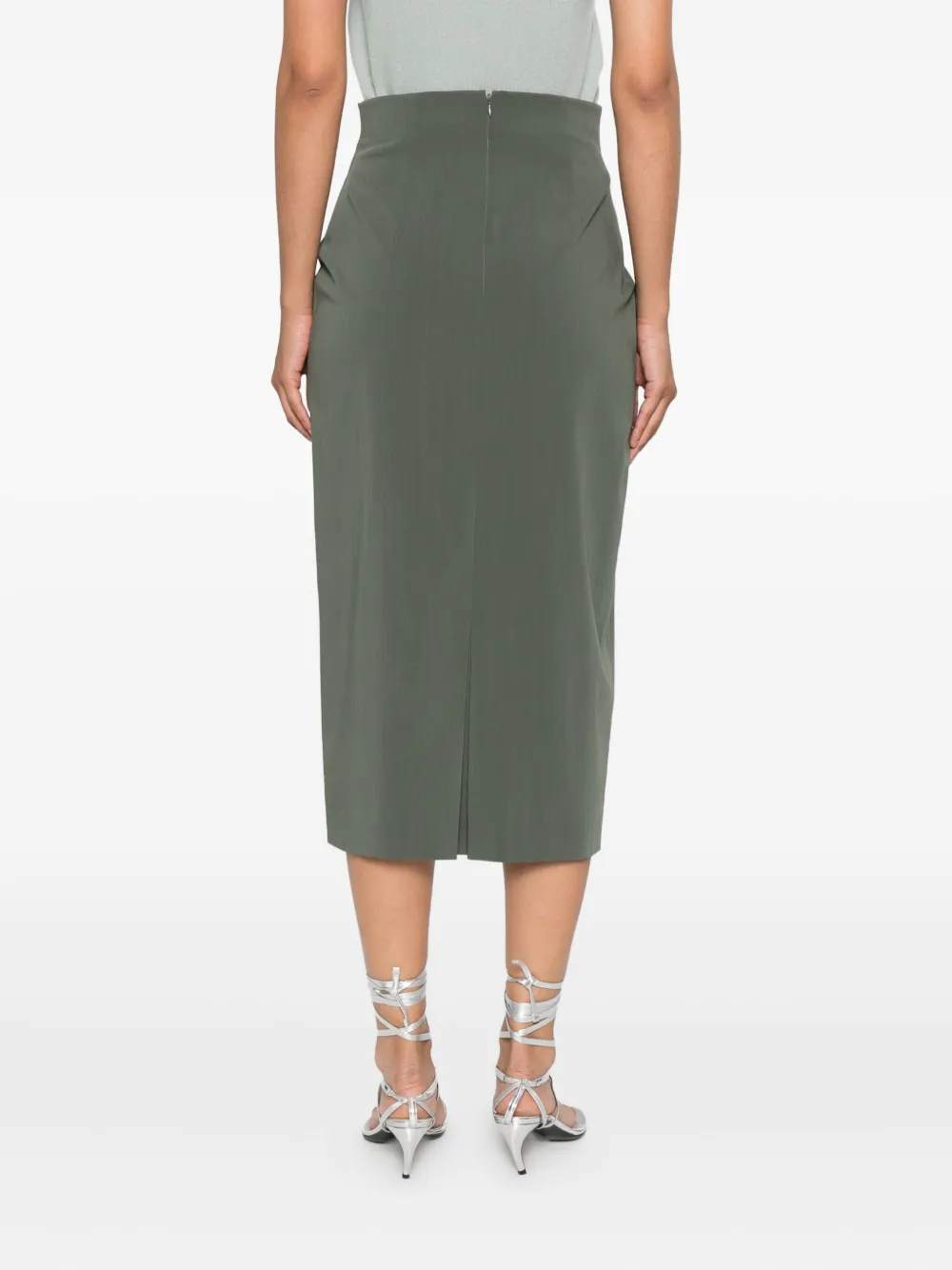 Alberta Ferretti Ribgebreide rok Grijs