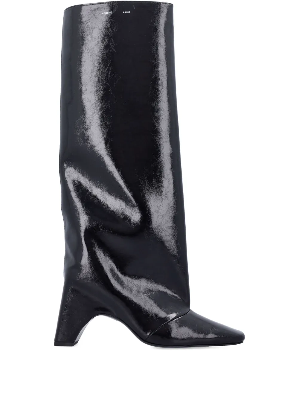 Coperni 90mm patent-leather boots Black