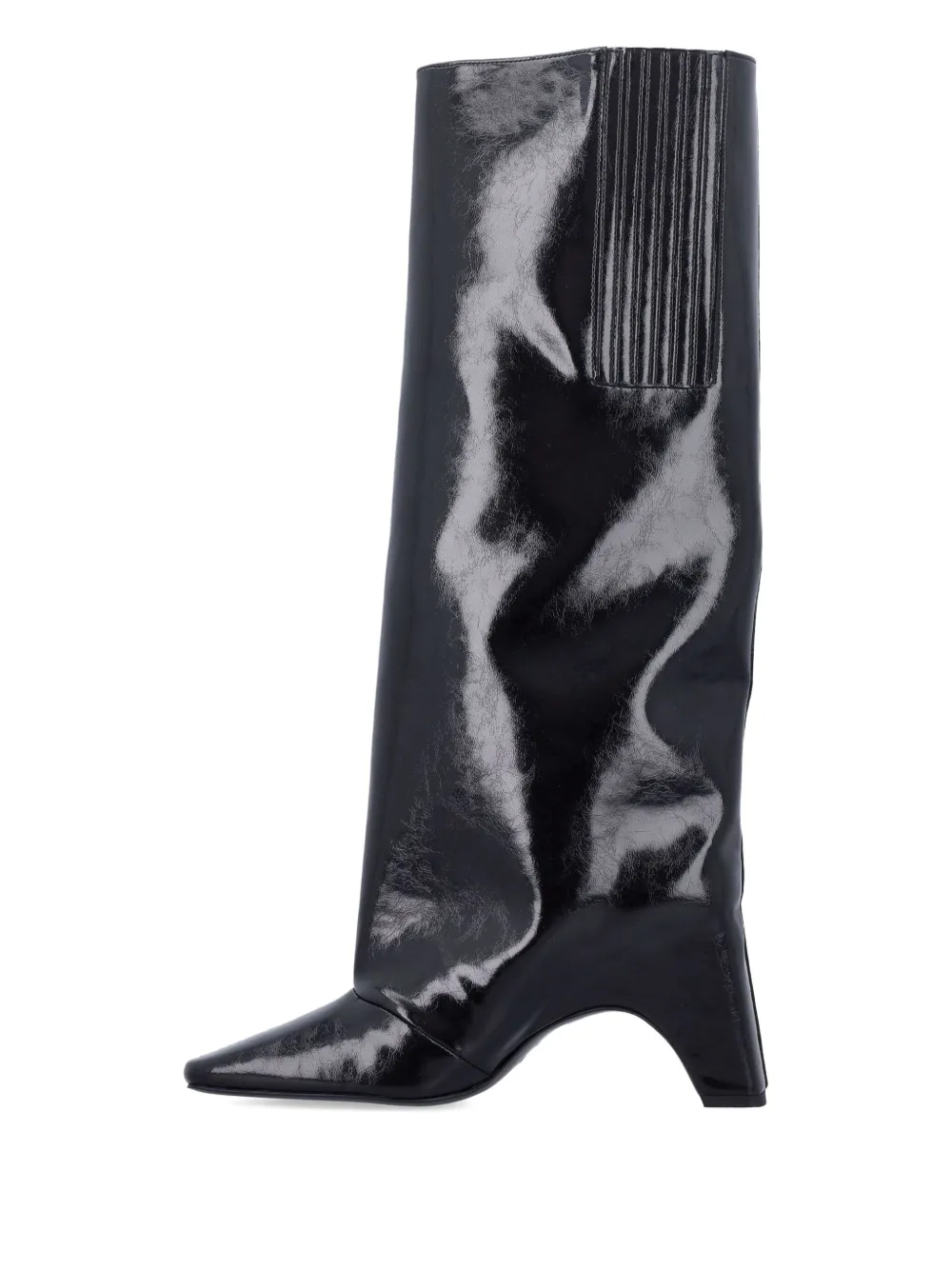 Coperni 90mm patent-leather boots Black