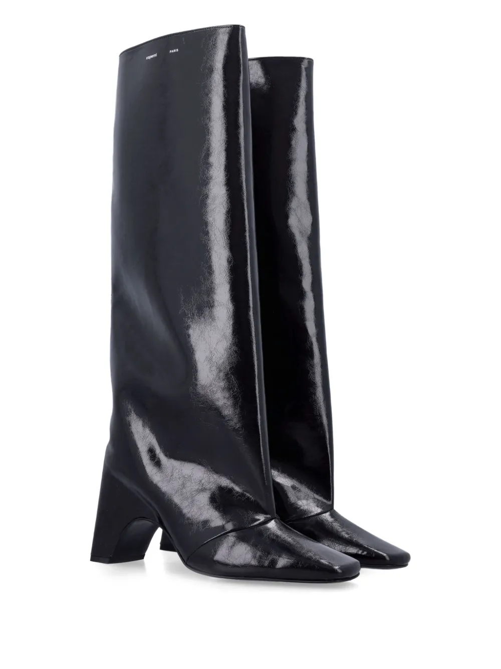Coperni 90mm patent-leather boots Black