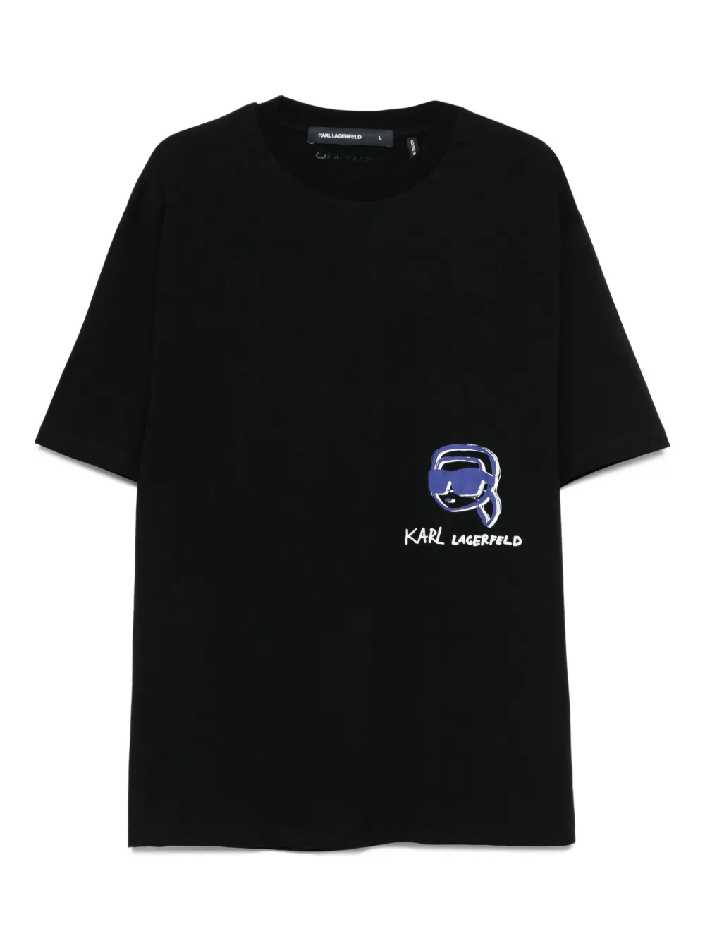 Karl Lagerfeld graphic-print T-shirt Zwart