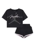Jordan Kids jumpman-logo T-shirt and shorts - Black