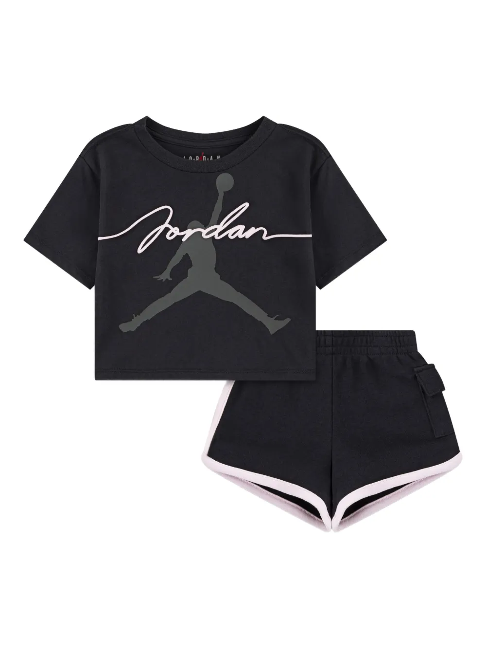 Jordan Kids Jump shorts set met logoprint Zwart