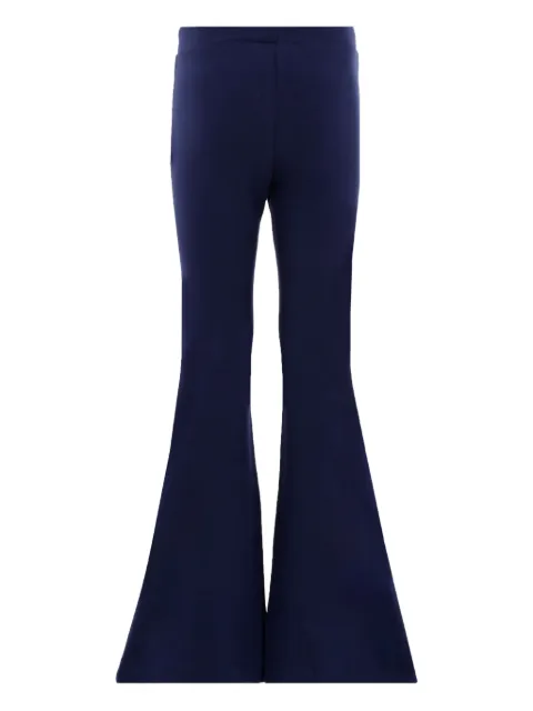 Moschino Kids logo-waistband flared trousers