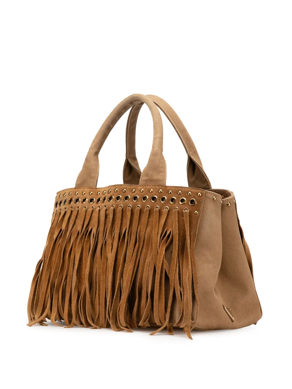 Prada Pre-Owned 2010-2024 Canvas Canapa Fringe satchel | Pre-Owned | Image 2