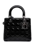 Christian Dior Pre-Owned 2012 Medium Patent Cannage Lady Dior satchel - Black