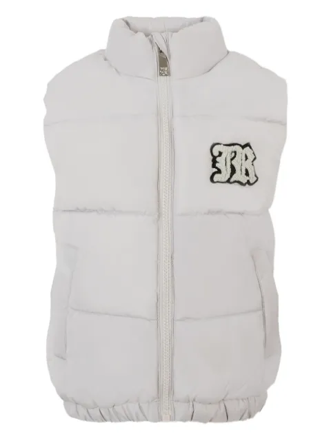 John Richmond Junior quilted logo-patch gilet