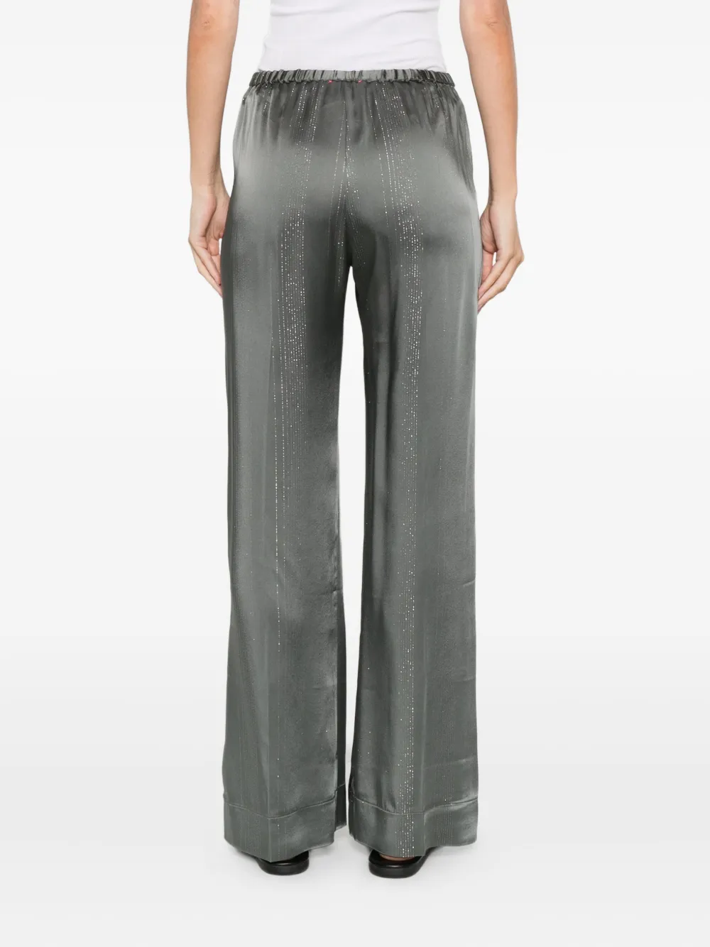 Forte Broek met lurex detail Groen