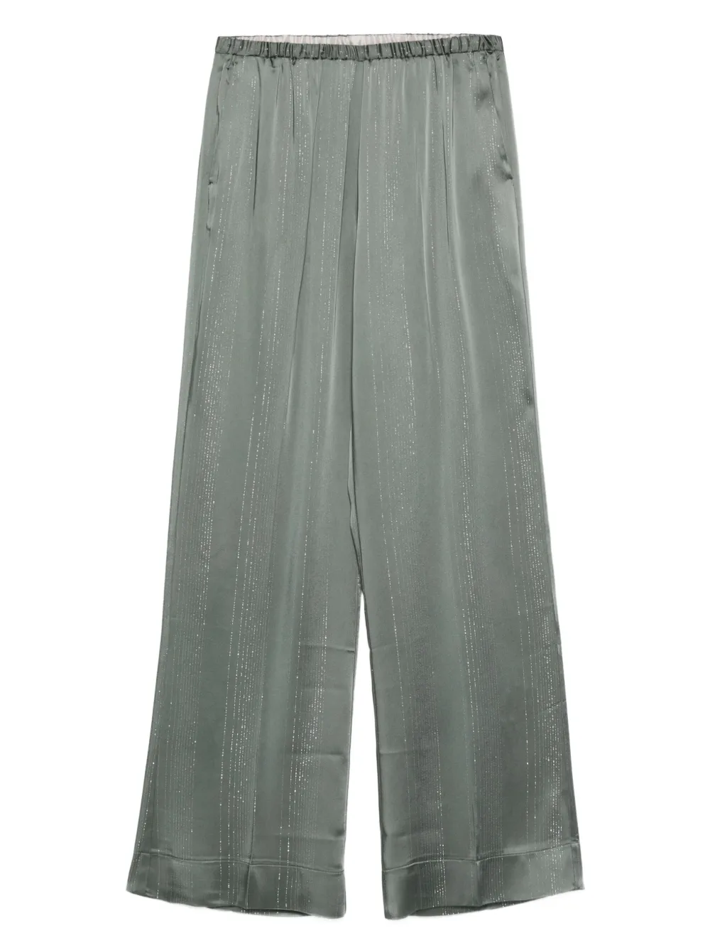 Forte Broek met lurex detail Groen