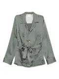 Forte Forte striped belted jacket - Green