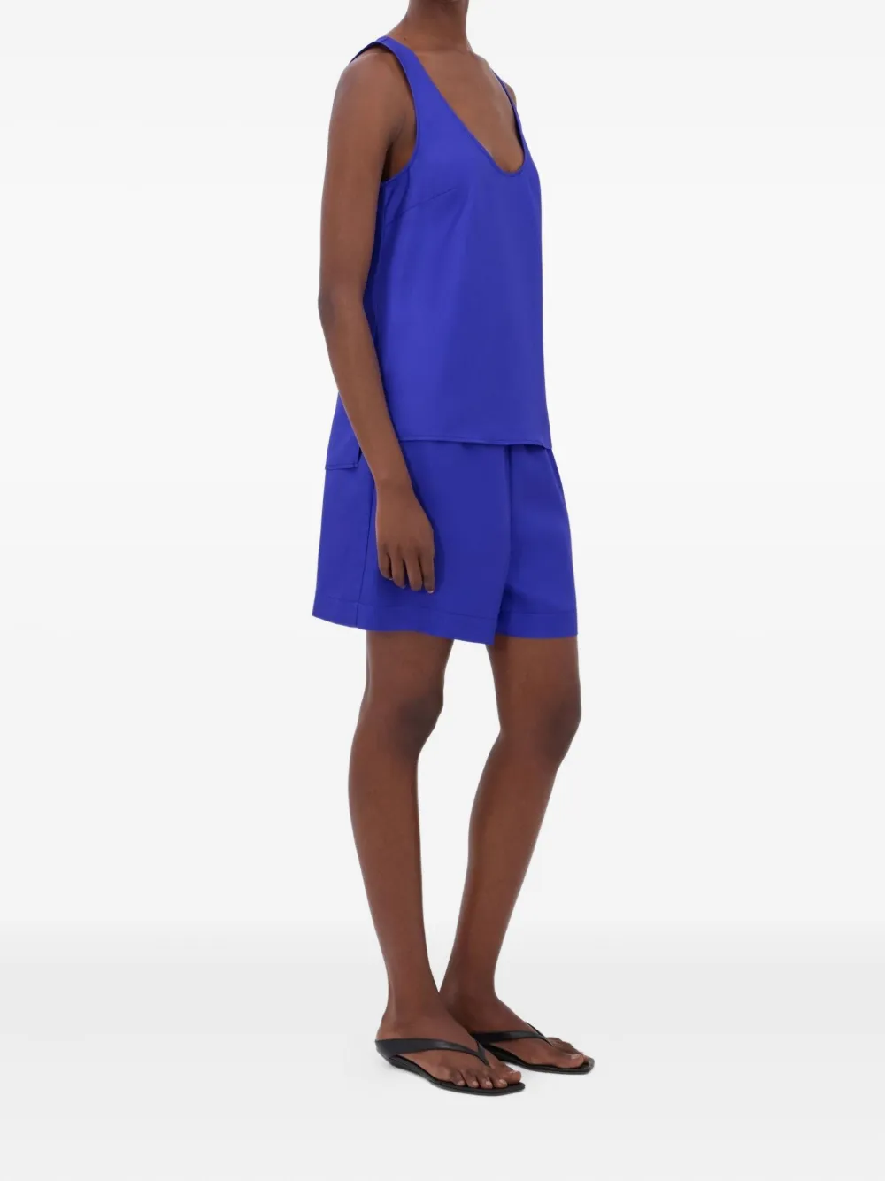 LouLou de Saison ARL shorts met elastische tailleband en zijzak Blauw