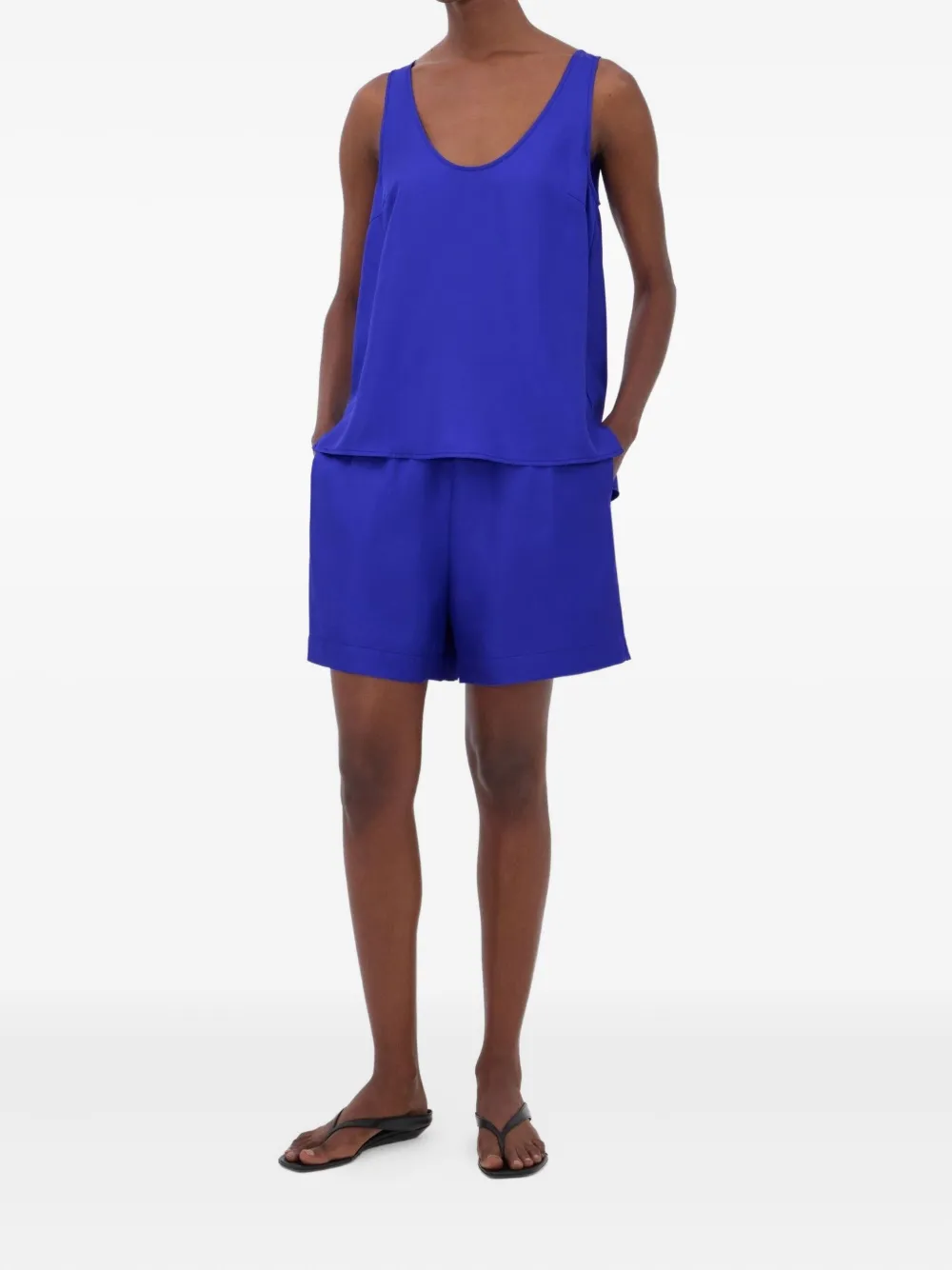 LouLou de Saison ARL shorts met elastische tailleband en zijzak Blauw