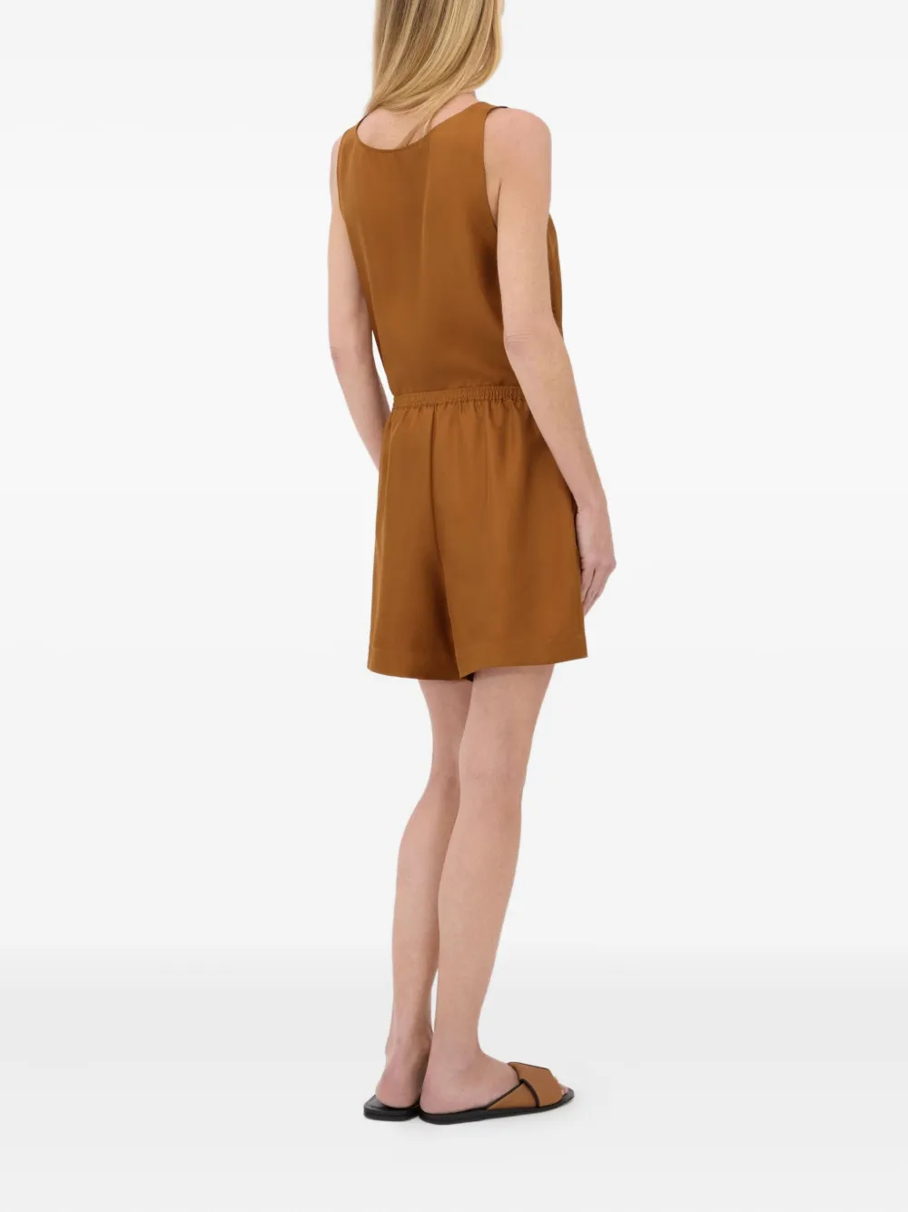 LouLou de Saison Shorts met elastische tailleband Bruin
