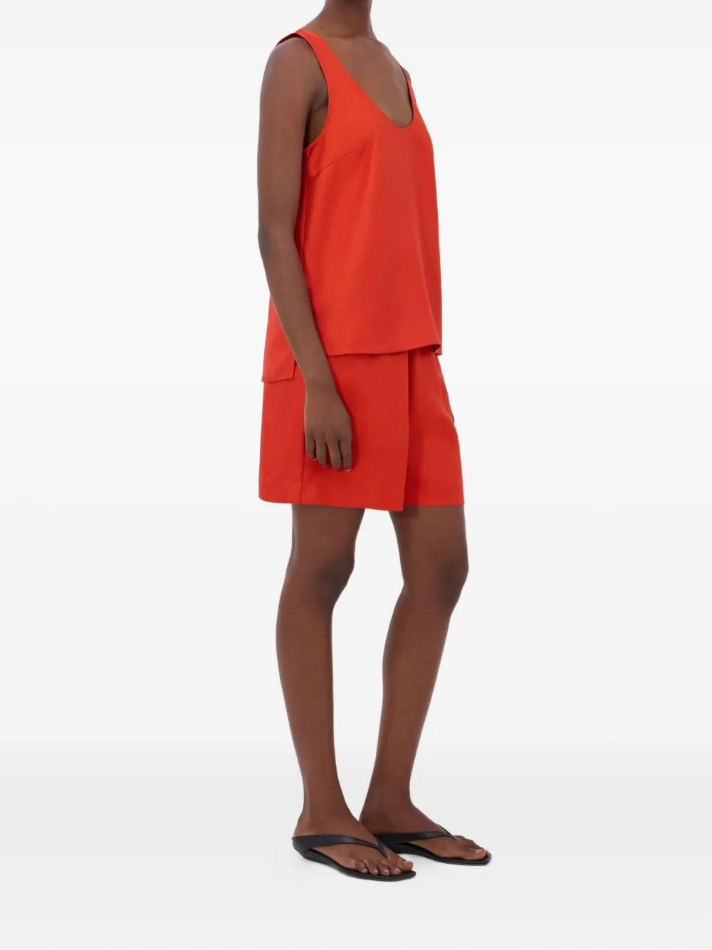 LouLou de Saison Arl shorts met elastische tailleband en zijzakken Rood