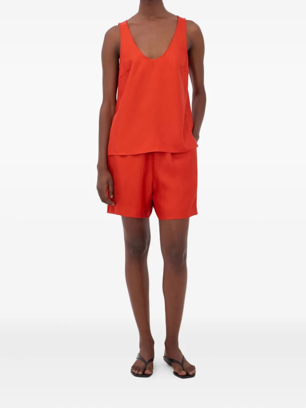 LouLou de Saison Arl shorts met elastische tailleband en zijzakken Rood