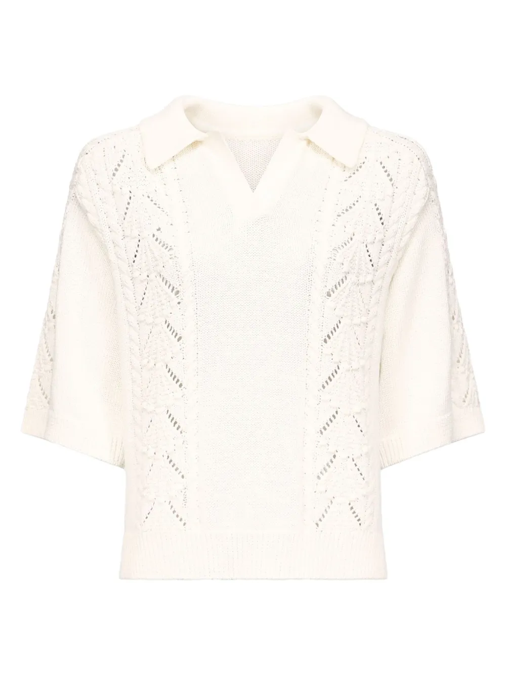 crochet-detail T-shirt