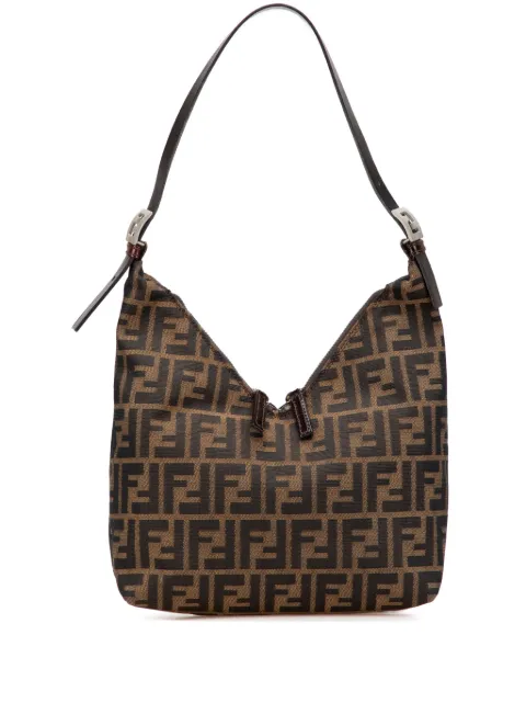 Fendi Pre-Owned 20th Century Zucca Canvas Double Zip shoulder bag