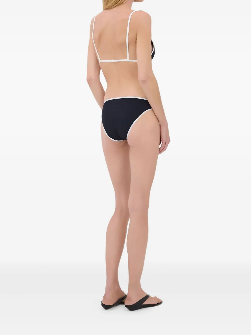 LouLou de Saison Sofia triangelvormige bikinitop Zwart