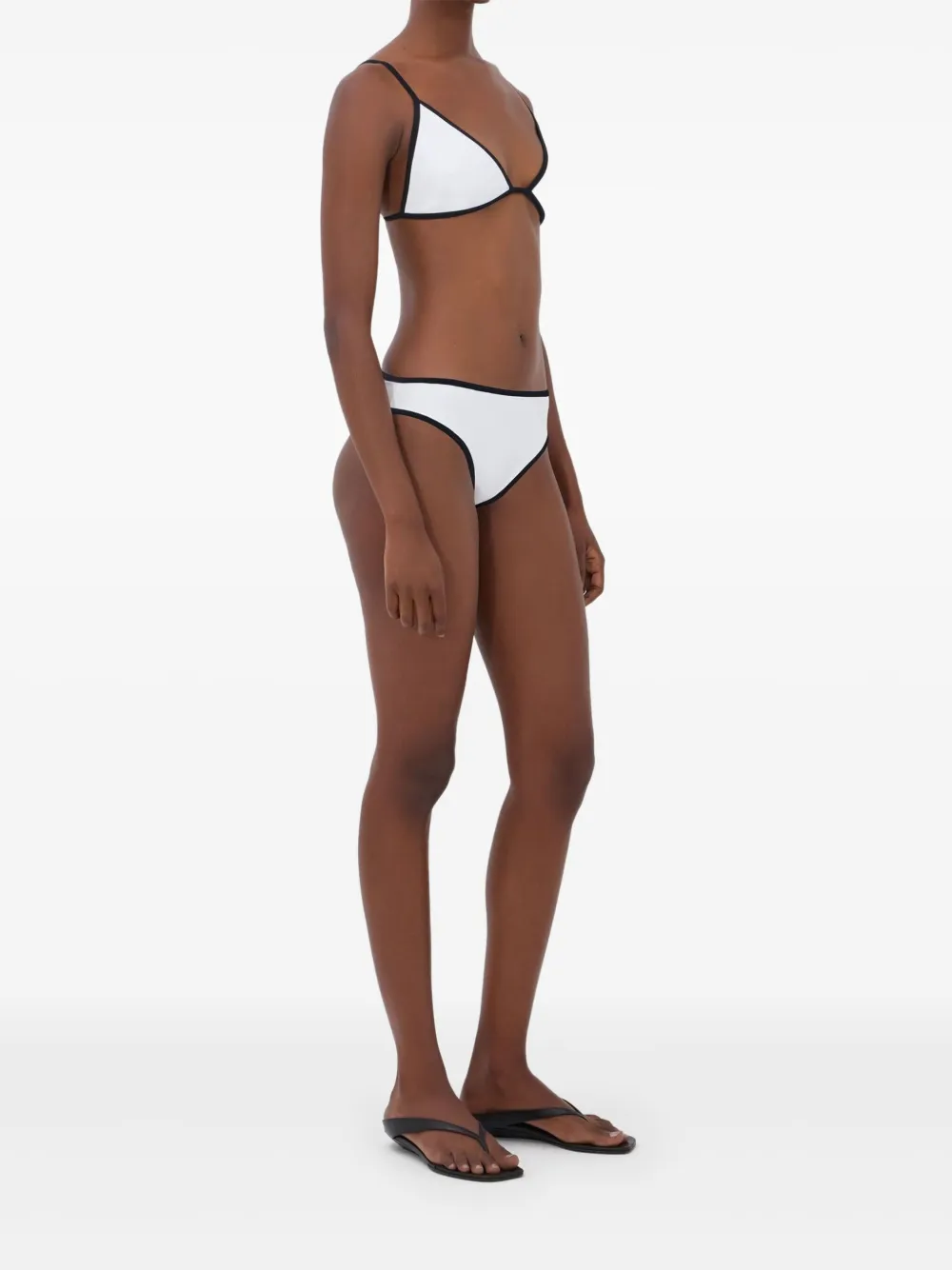 LouLou de Saison Sofia triangelvormige bikinitop Wit