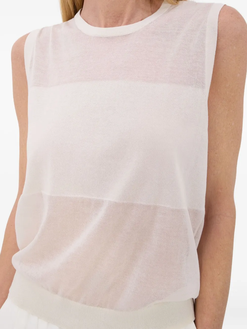 LouLou de Saison Anita mouwloze top Wit