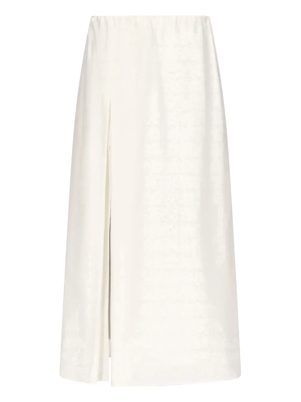 front-slit pocketed midi straight skirt