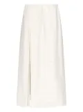 LouLou de Saison front-slit pocketed midi straight skirt - Neutrals