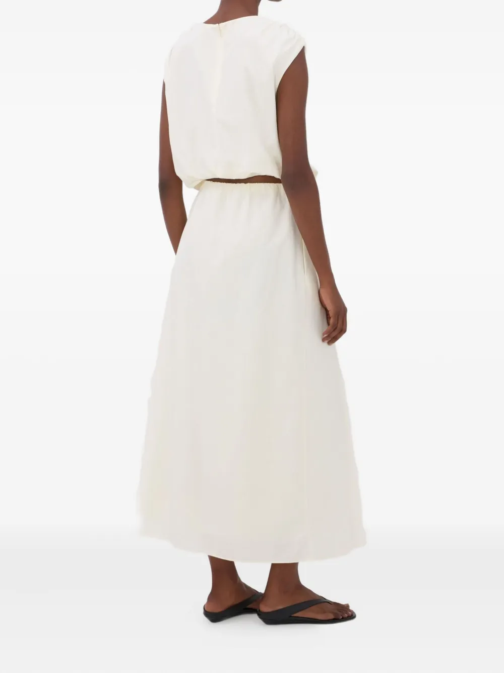 LouLou de Saison Cosma top met gesmockte schouders Wit