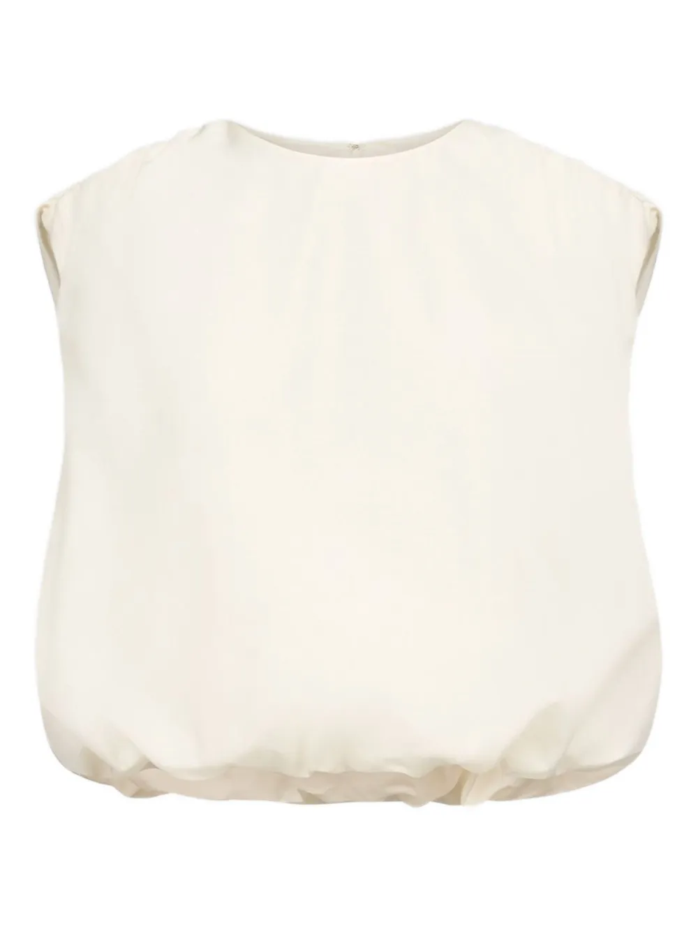 LouLou de Saison Cosma top met gesmockte schouders Wit