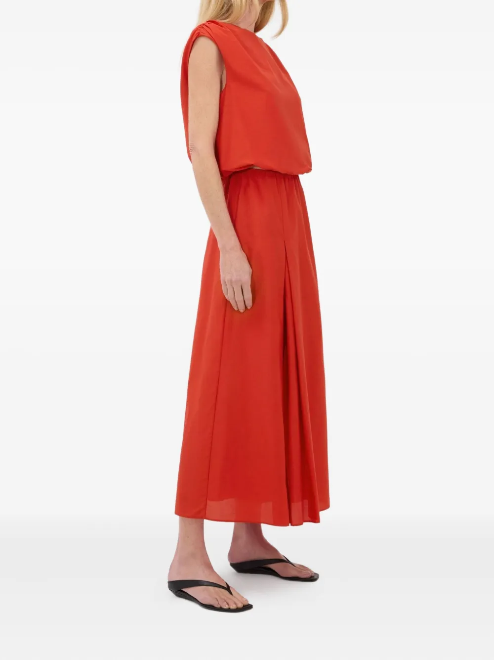LouLou de Saison Cosma mouwloze top Rood